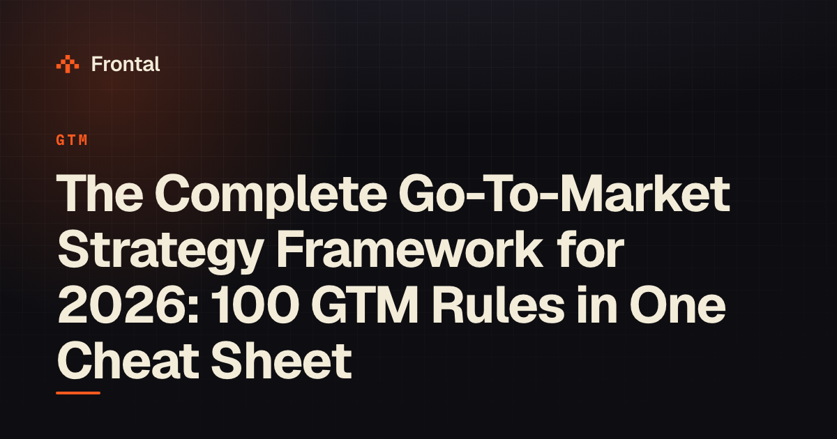The Complete Go-To-Market Strategy Framework for 2026: 100 GTM Rules in One Cheat Sheet