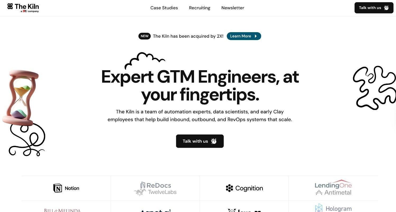 The Kiln GTM engineering agency homepage